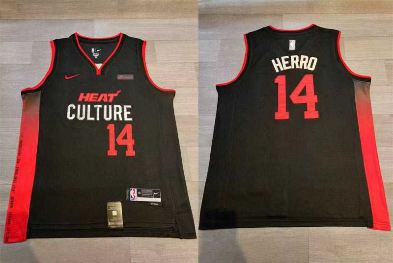 Miami Heat 14 Tyler Herro Black Nike 2023-24 City Edition Swingman Jersey